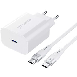 Мережевий зарядний пристрій Proove Rapid 30W White (WCRP30012202) + кабель USB Type-C