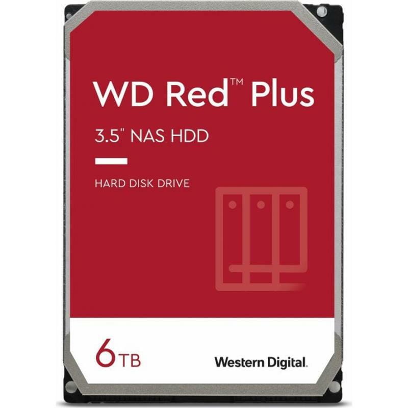 Накопитель HDD SATA 6.0TB WD Red Plus 5400rpm 128MB (WD60EFZX)