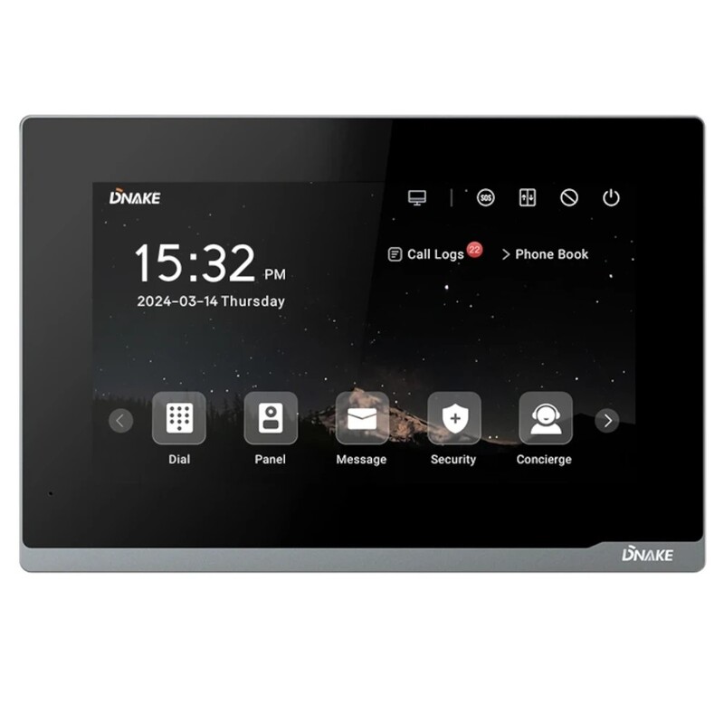 IP-видеодомофон Dnake E216 Black (99-00014907)