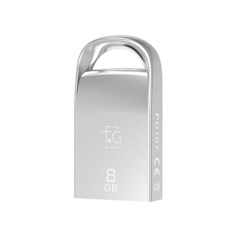 Флеш-накопичувач USB 8GB T&G 107 Metal Series Silver (TG107-8G)