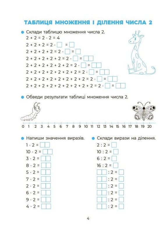 Математика. Вивчаю таблицю множення