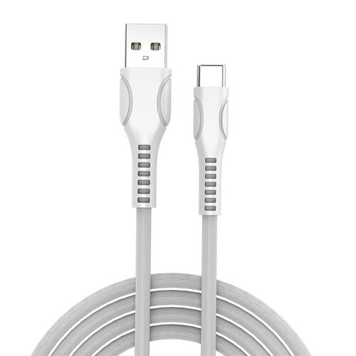Photos - Cable (video, audio, USB) ColorWay Кабель  USB - USB Type-C , line-drawing, 2.4 А, 1 м, White (C (M/M)