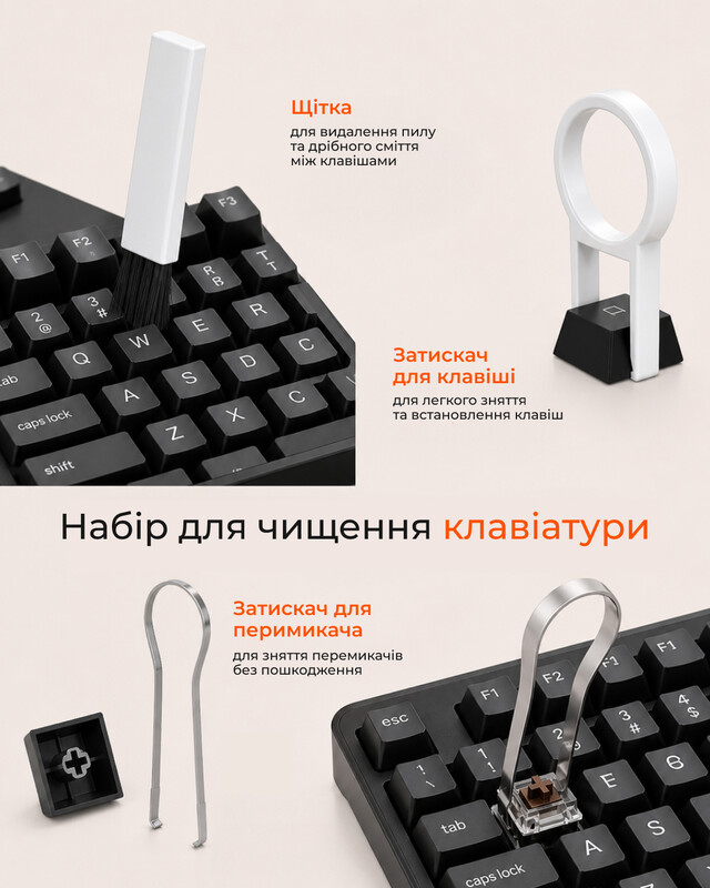 Чистящий набор 2E для оргтехники 20в1, бело-оранжевый (2E-SK20IN1)
