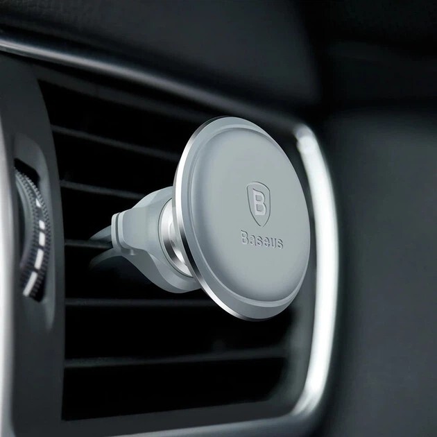 Тримач автомобільний для смартфона Baseus Magnetic Car Mount Grey (C40141201S13-00)