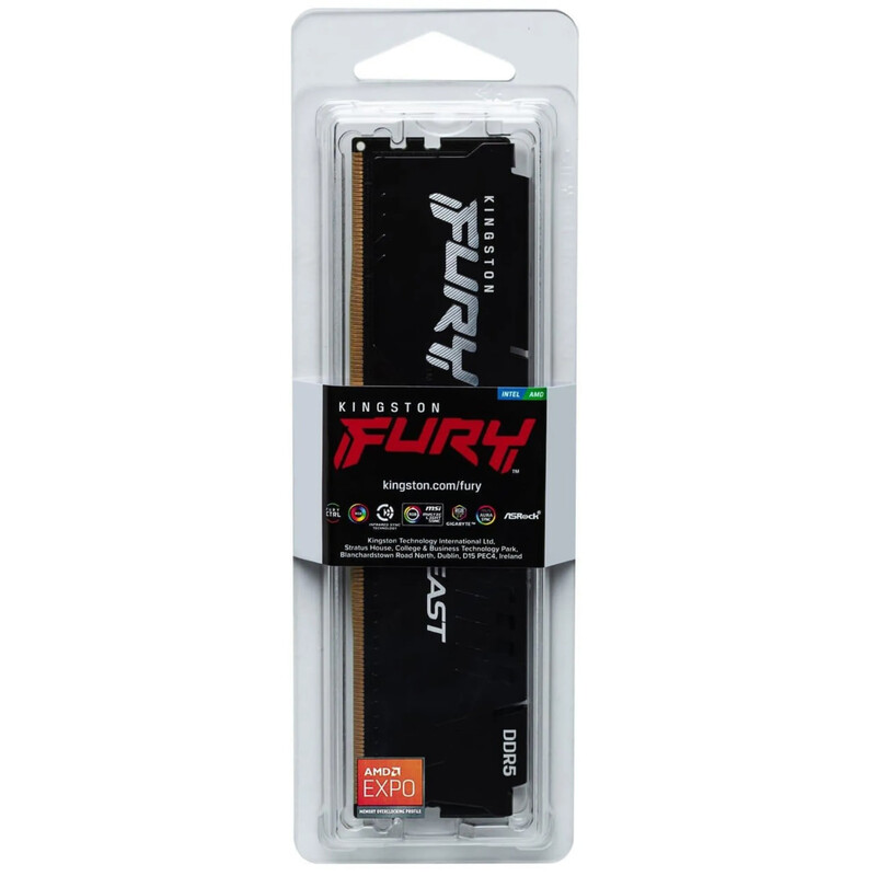 Модуль памяти DDR5 16GB/6800 Kingston Fury Beast Expo Black (KF568C34BBE-16)