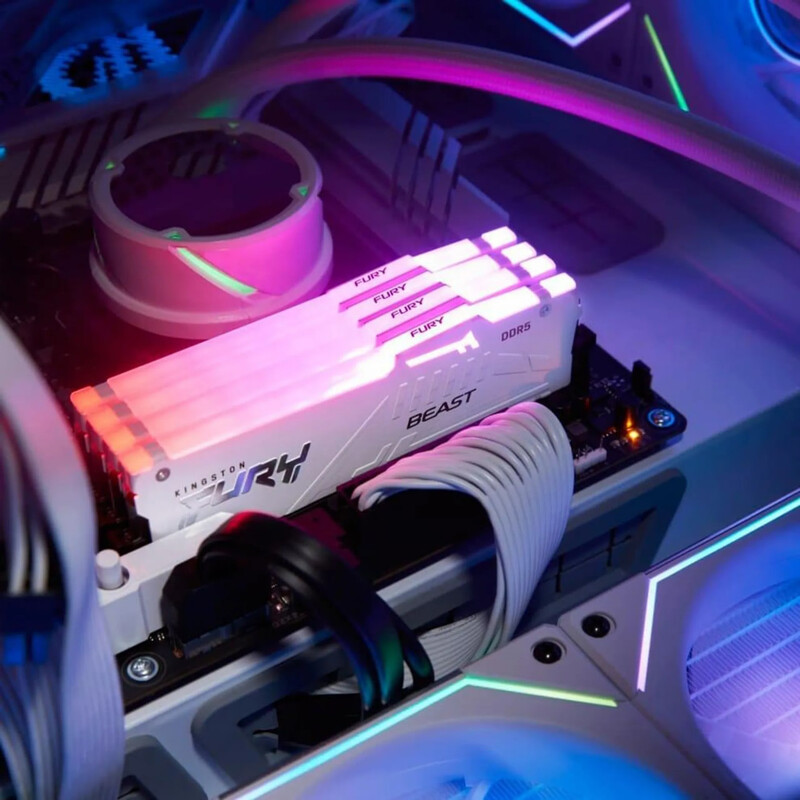 Модуль памяти DDR5 16GB/6800 Kingston Fury Beast RGB Expo White (KF568C34BWEA-16)