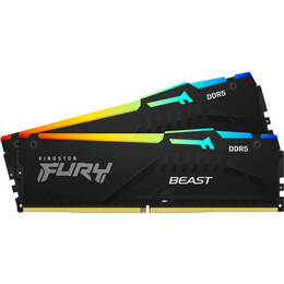 Модуль пам`ятi DDR5 128GB/5600 Kingston Fury Beast RGB Black (KF556C40BBAK2-128)