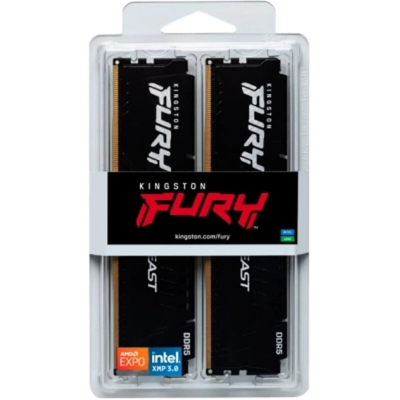 Модуль памяти DDR5 128GB/5600 Kingston Fury Beast Black (KF556C40BBK2-128)