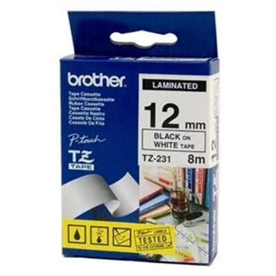 Лента Brother (TZE231) 12mm*8m ламинированная, Black-on-White