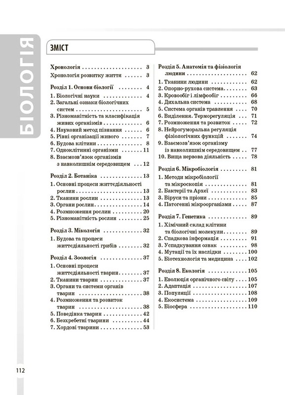 Довідник учня. Біологія. 7-11 класи. Усі поняття, терміни та визначення / Маргарита Атаманчук