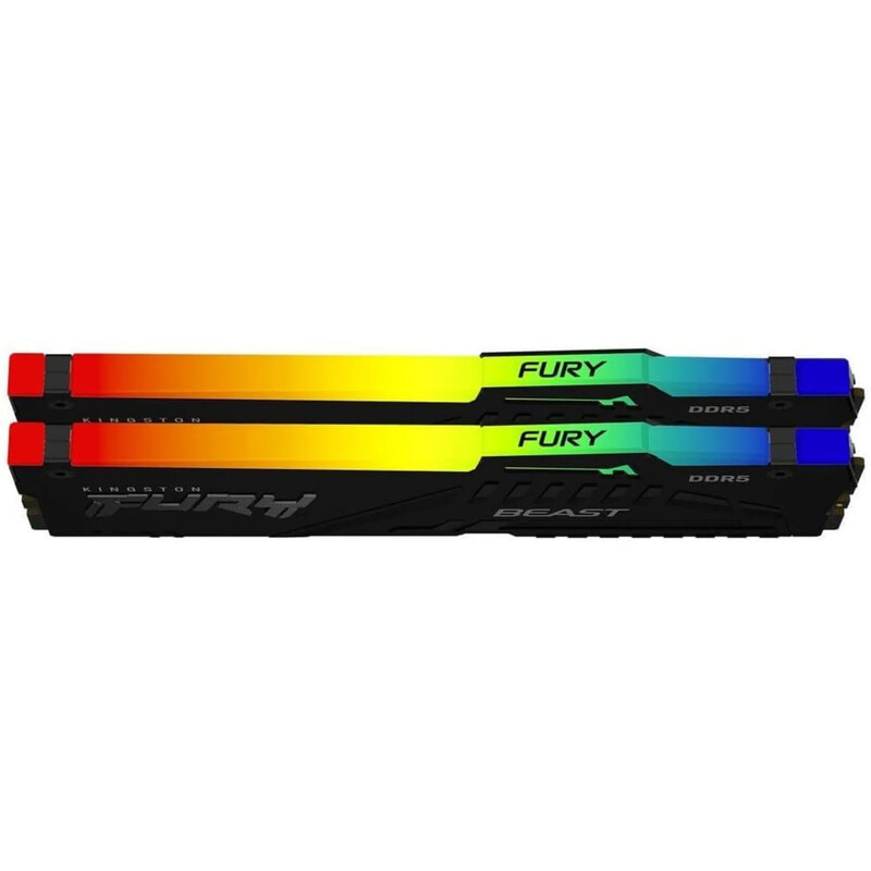 Модуль памяти DDR5 16GB/6000 Kingston Fury Beast RGB Expo Black (KF560C30BBEAK2-16)