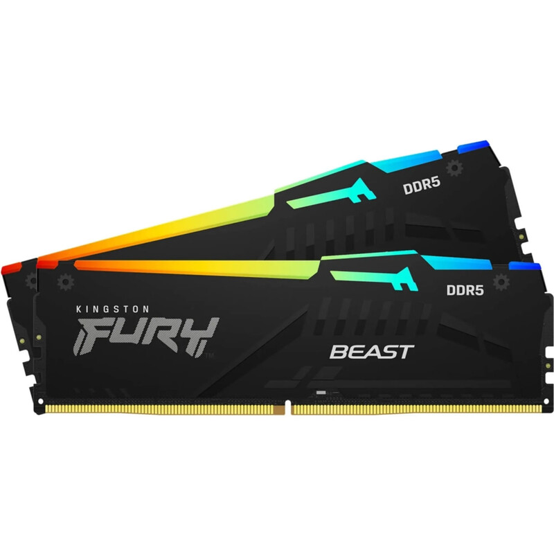 Модуль памяти DDR5 32GB/6000 Kingston Fury Beast RGB Expo Black (KF560C30BBEAK2-32)