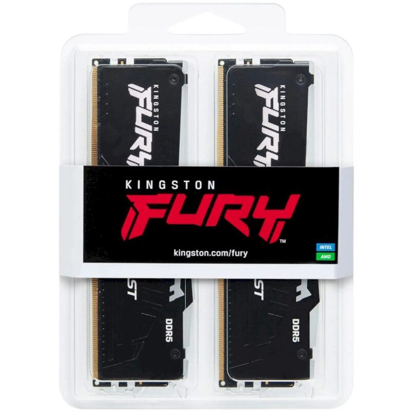 Модуль памяти DDR5 32GB/6400 Kingston Fury Beast RGB Expo Black (KF564C32BBEAK2-32)