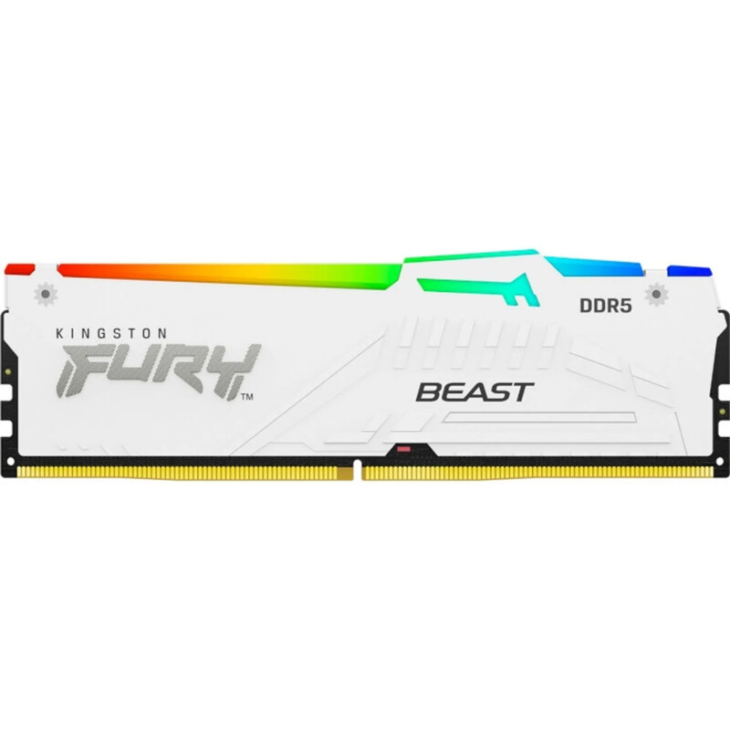 Модуль памяти DDR5 32GB/6400 Kingston Fury Beast RGB Expo White (KF564C32BWEA-32)