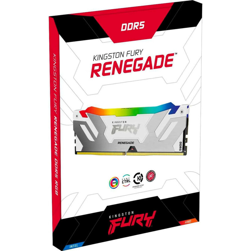 Модуль памяти DDR5 32GB/6400 Kingston Fury Renegade RGB XMP White (KF564C32RWA-32)