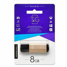 Флеш-накопичувач USB 8GB T&G 121 Vega Series Gold (TG121-8GBGDK)