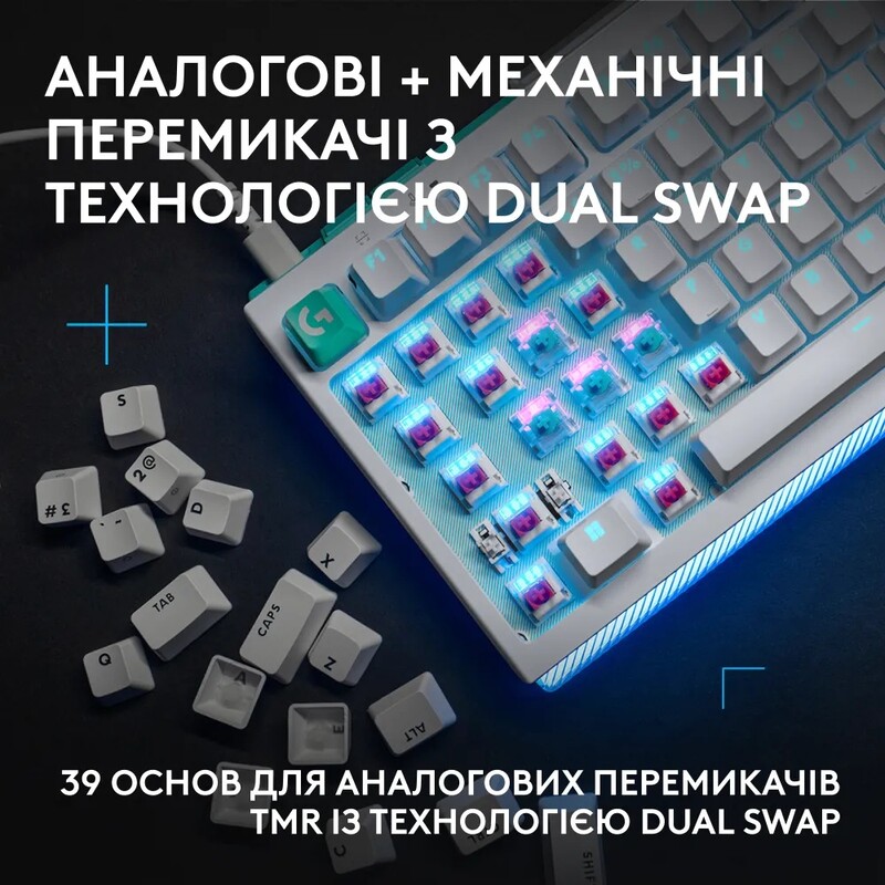Клавiатура Logitech G512 X 98 Tactile White (920-014003)