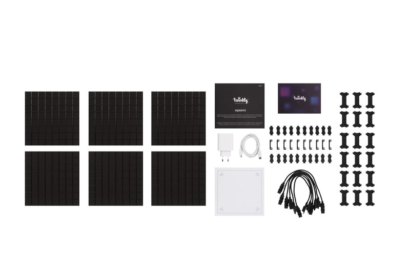 Панель Smart LED Twinkly Squares 1 Starter + 5 Extension RGB (TWQ064STW-07-BEU) 384LED, BT+WiFi