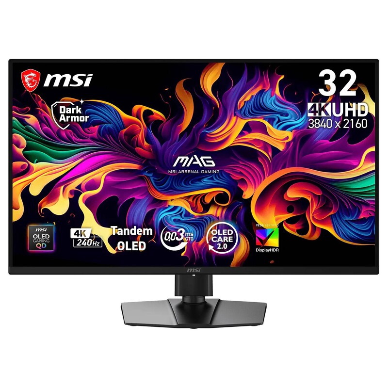 Монітор MSI 31.5" MAG 321UP QD-OLED-X24 (9S6-3DD29A-076) QD-OLED Black 240Hz