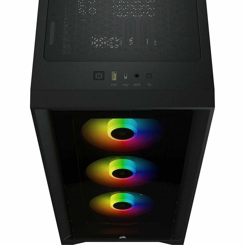 Корпус Corsair iCUE 4000X RGB Tempered Glass Black (CC-9011204-WW) без БЖ