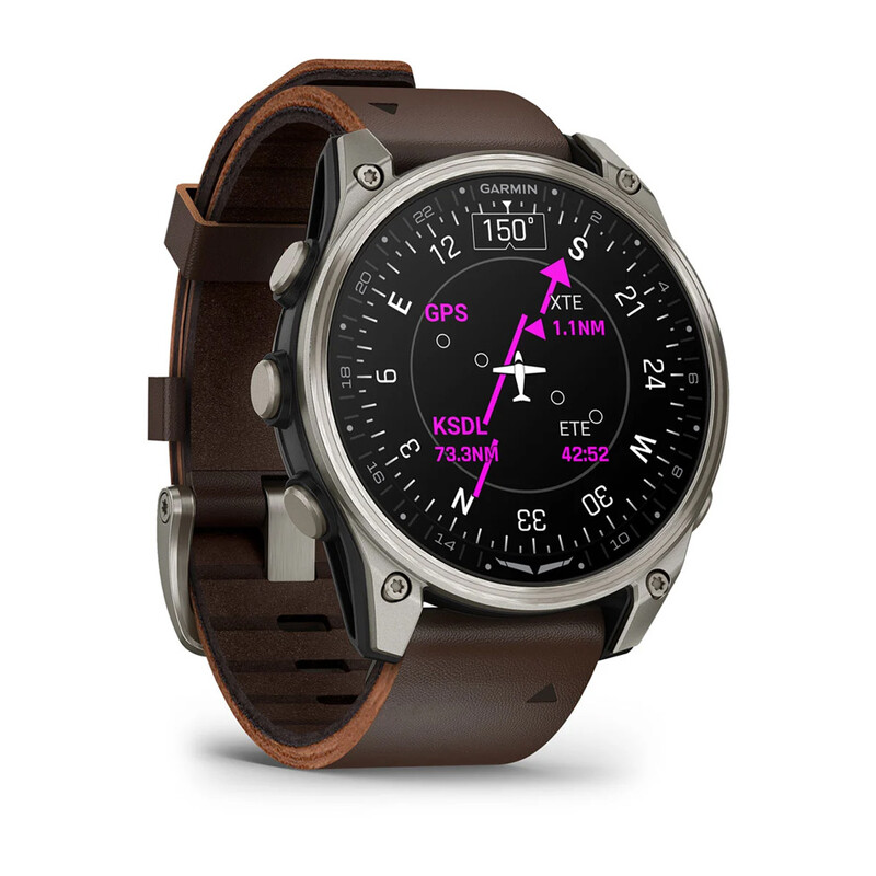 Смарт-годинник Garmin D2 Mach 2 47mm Titanium з Oxford Brown (010-02904-31)