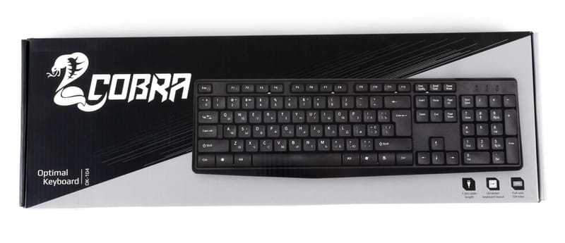 Клавиатура COBRA OK-104 Ukr Black
