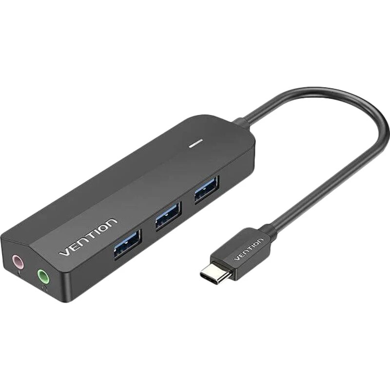 USB-хаб Vention USB 3.1 Type-C - 3xUSB 3.0, 3.5 мм, MicroUSB (TGQBB)