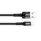 Фото - Кабель ColorWay USB - Lightning (M/M), nylon, 2.4 А, 1 м, Black (CW-CBUL045-BK) | click.ua
