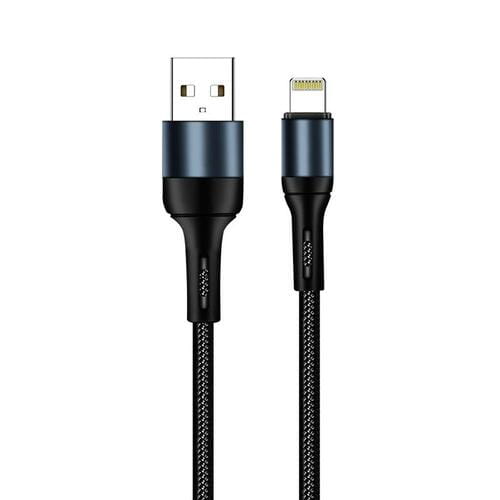 Фото - Кабель ColorWay   USB - Lightning , nylon, 2.4 А, 1 м, Black (CW-CBUL04 (M/M)