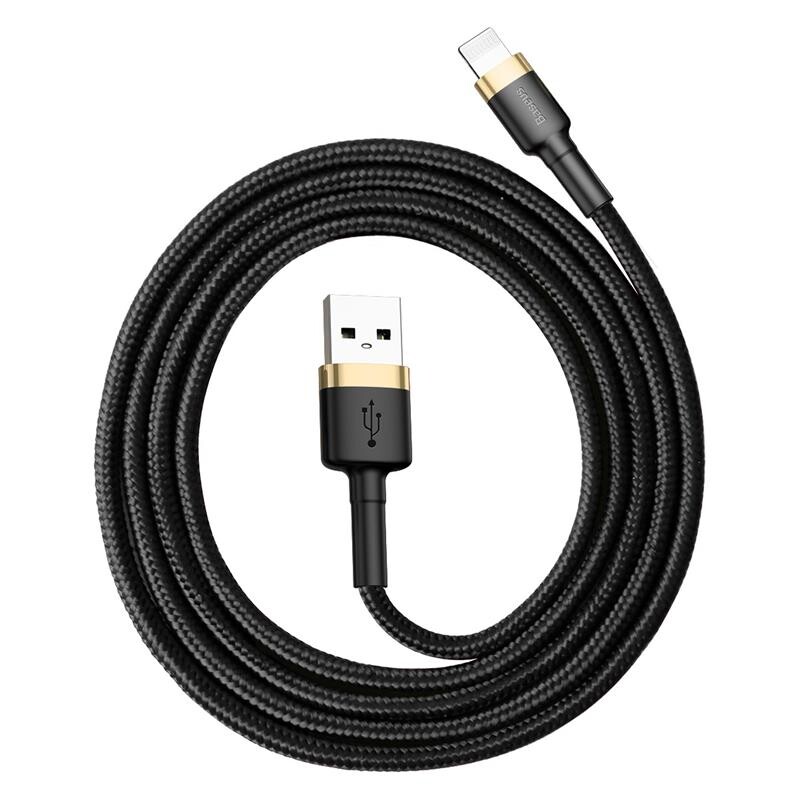 Кабель Baseus Cafule USB-Lightning, 1.5A, 1м Black/Gold (CALKLF-BV1)