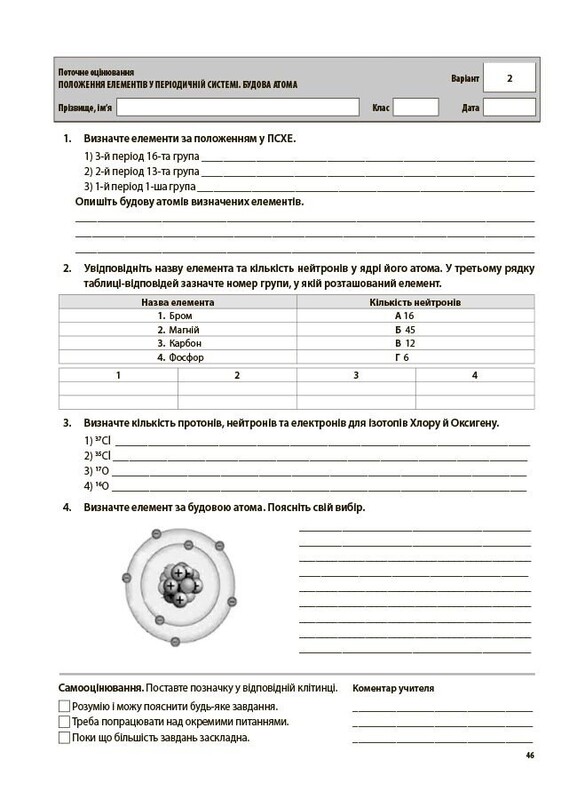 Оцінювання. Усі діагностувальні роботи. Хімія. 8 клас / Олена Русанова