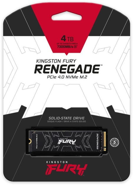 Накопитель SSD 4TB Kingston Fury Renegade M.2 2280 PCIe 4.0 x4 NVMe 3D TLC (SFYRD/4000G)