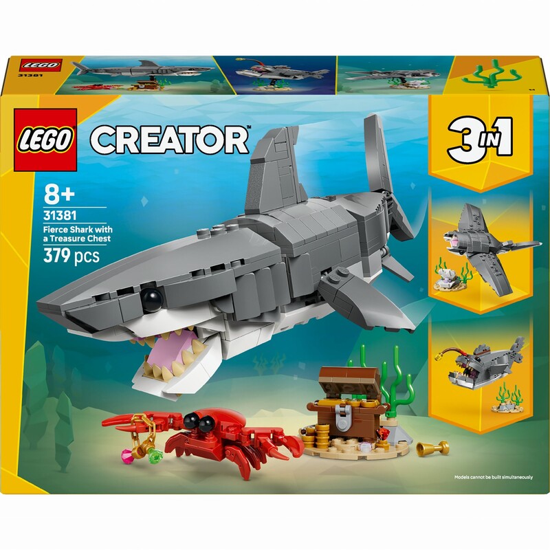 Конструктор LEGO Creator Лютая акула с сундуком сокровищ (31381)