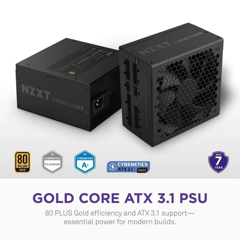 Блок живлення NZXT C1000W ATX 3.1 (PA-0G3BB-EU) 1000W, 80+ Gold