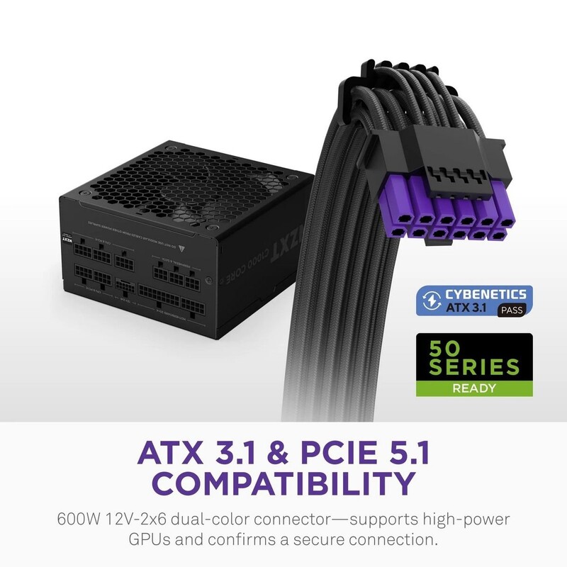 Блок живлення NZXT C1000W ATX 3.1 (PA-0G3BB-EU) 1000W, 80+ Gold