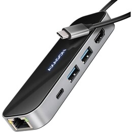 USB-хаб USB Type-C Axagon Black/Gray (HMC-6GLN)