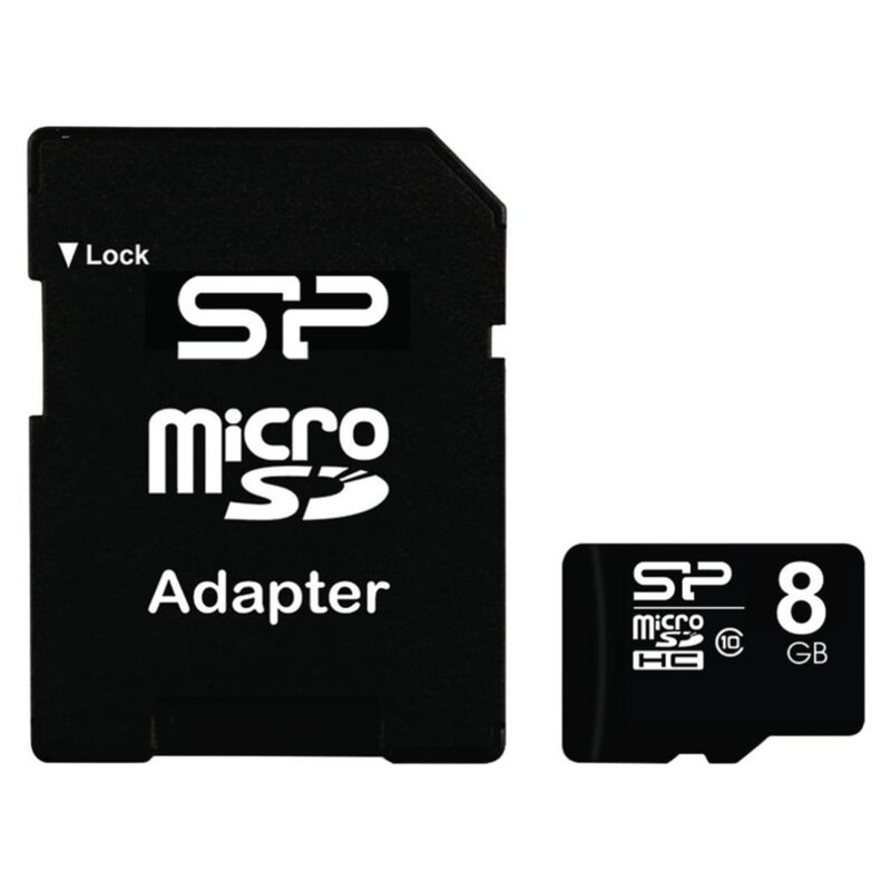 Карта памяти MicroSDHC 8GB Class 10 Silicon Power + SD-adapter (SP008GBSTH010V10-SP)