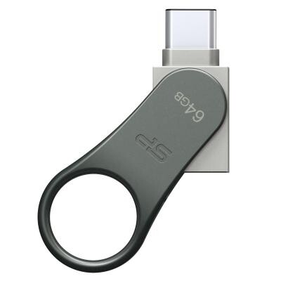 Флеш-накопитель USB3.1 64Gb Type-C Silicon Power Mobile С80 Silver (SP064GBUC3C80V1S)