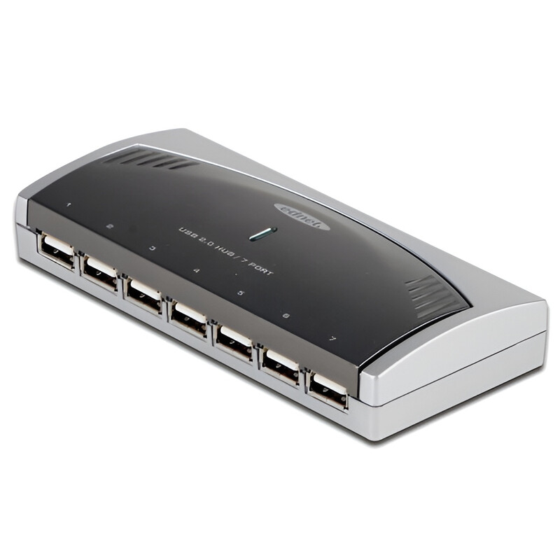 Концентратор USB2.0 Ednet Black/Grey (85014) 7хUSB2.0