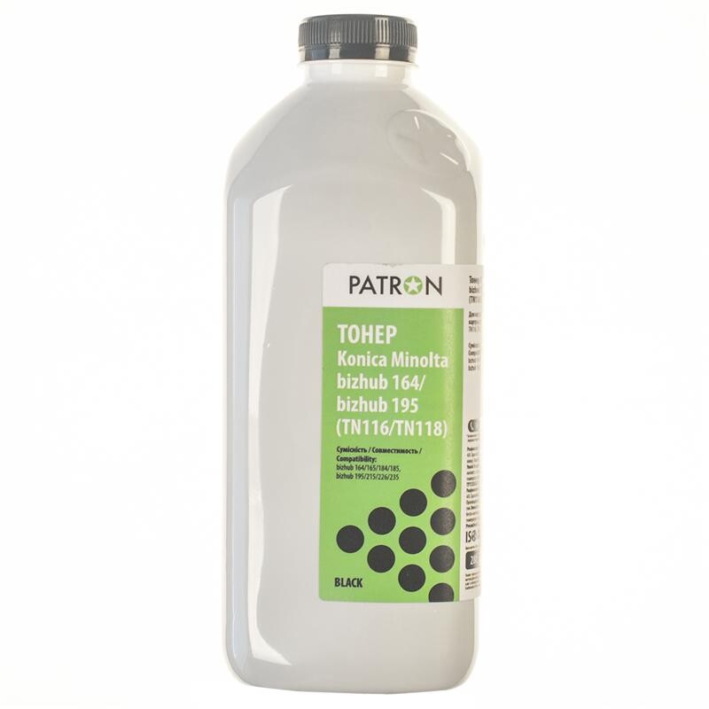 Тонер Patron (PN-MBH164-280) Konica Minolta bizhub 164/bizhub 195 (TN116/TN118) Black, 280 г