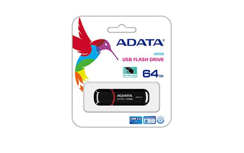 Флеш-накопитель USB3.0 64GB A-Data UV150 Black (AUV150-64G-RBK)