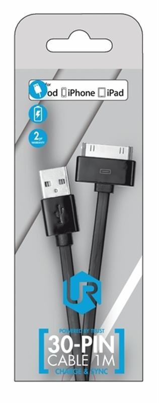 Кабель Trust Urban Flat USB - Apple 30-pin 1m, Black (20190)