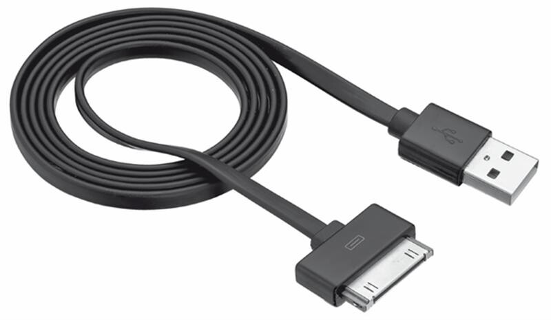 Кабель Trust Urban Flat USB - Apple 30-pin 1m, Black (20190)