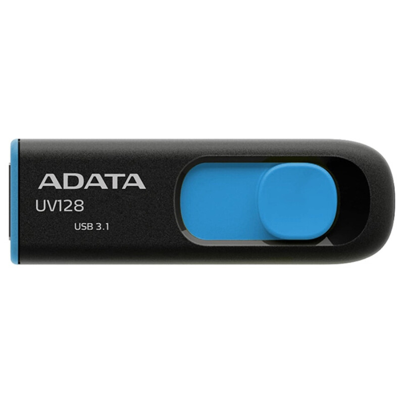Флеш-накопитель USB3.0 32GB A-Data UV128 Black/Blue (AUV128-32G-RBE)