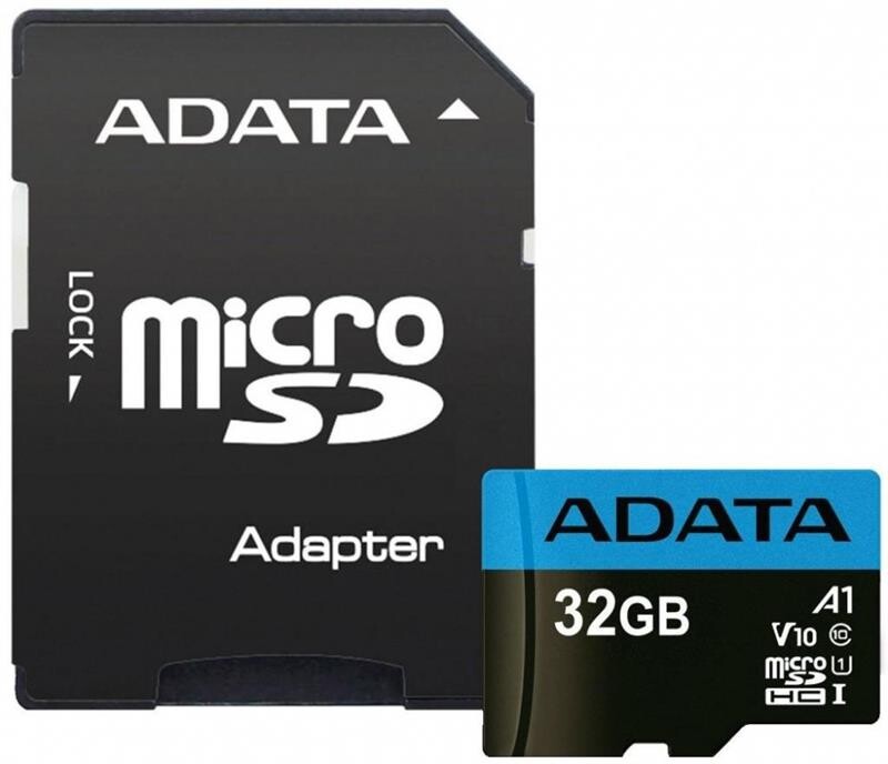 Карта пам`ятi MicroSDHC 32GB UHS-I Class 10 A-Data Premier A1 + SD-adapter (AUSDH32GUICL10A1-RA1)