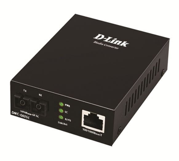 Медиаконвертер D-Link DMC-G02SC 1xGE, 1x1000BaseSX MM, 550м, SC
