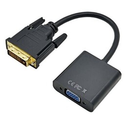 Адаптер STLab (U-993) DVI-D (24+1) M-VGA 15 pin F HDTV 1080p, 0.13 м, чорний