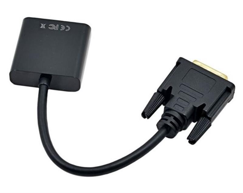 Адаптер STLab (U-993) DVI-D (24+1) M-VGA 15 pin F HDTV 1080p, 0.13 м, чорний