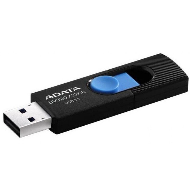 Флеш-накопитель USB3.0 32GB A-Data UV320 Black/Blue (AUV320-32G-RBKBL)