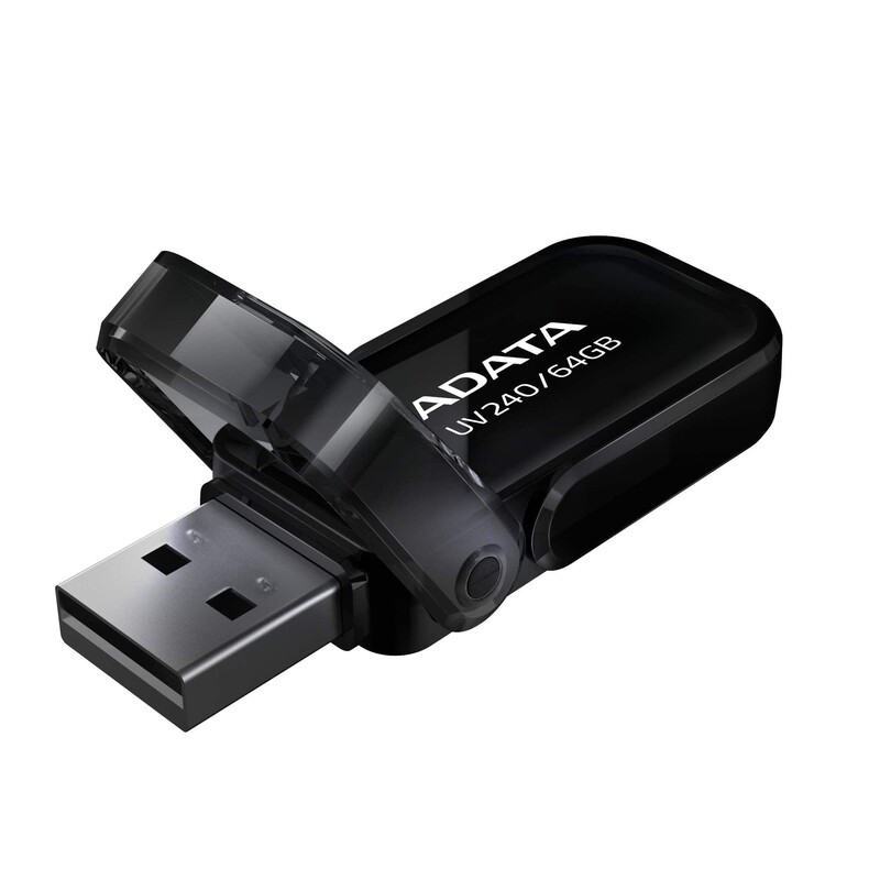 Флеш-накопитель USB 64GB A-Data UV240 Black (AUV240-64G-RBK)